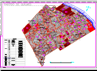 Planos de Plano del partido de quilmes, en Argentina – Diseño urbano