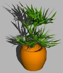 Planos de Planta con maceta, en Plantas de interior 3d – Arboles y plantas