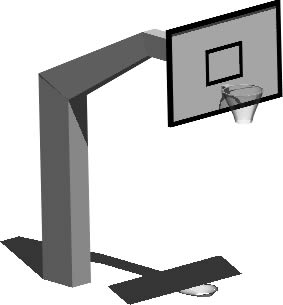 imagen Poste basquet 3d, en Canchas - Deportes y recreación