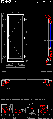 imagen Puerta balconera  de madera, en Puertas - Aberturas