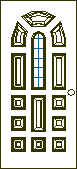 Planos de Puertas con vitrales – visillo y tableros 1/2 punto interno, en Puertas – Aberturas