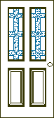 Planos de Puertas con vitrales – visillo y tableros, en Puertas – Aberturas