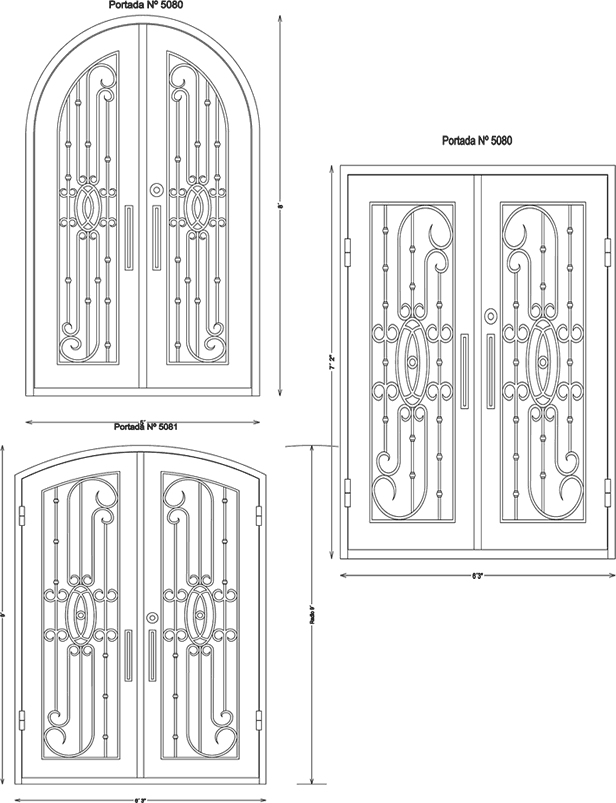 Puertas de hierro con forja, en Herrería artística