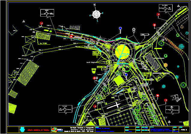 Planos de Rotonda, en Carreteras caminos y calles – Obras viales – diques