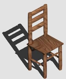 imagen Silla de madera 3d, en Sillas 3d - Muebles equipamiento