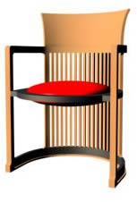 Silla de madera 3d, en Sillas 3d – Muebles equipamiento