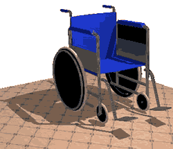 imagen Silla de ruedas 3d, en Sillas - Discapacitados