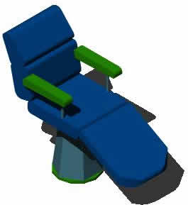 imagen Silla para paciente 3d, en Sillones 3d - Muebles equipamiento