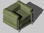 imagen Sillón de un cuerpo 3d, en Sillones 3d - Muebles equipamiento
