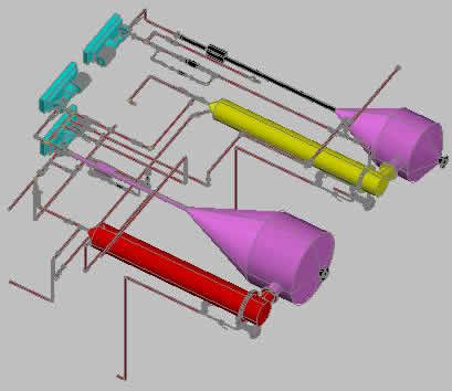 Planos de Sistema de recuperacion de hexano 3d, en Maquinaria – proyectos varios – Máquinas instalaciones