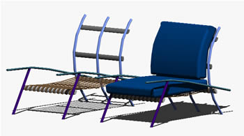 Planos de Sofa metalico ovalado 1, en Sillas 3d – Muebles equipamiento