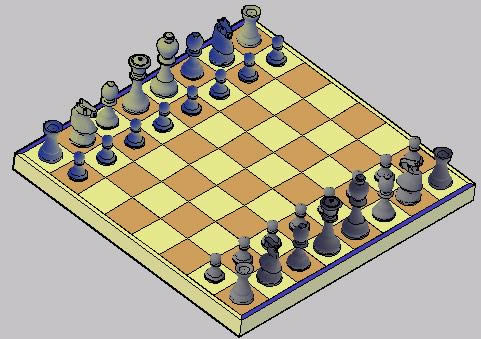Planos de Tablero de ajedrez 3d, en Juegos – Muebles equipamiento