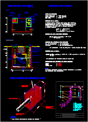 Planos de Tanque de bombeo efluentes cloacales con detalles, en Instalaciones cloacales y pluviales – Instalaciones