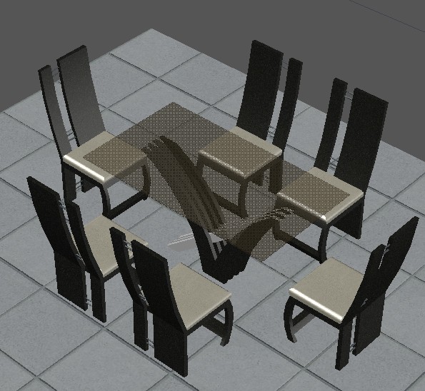imagen Planos de Comedor 3d en DWG AUTOCAD, Mesas y juegos de comedor 3d - Muebles equipamiento