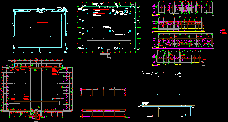 imagen Planos de Cubierta industrial en DWG AUTOCAD, Galpones - Proyectos