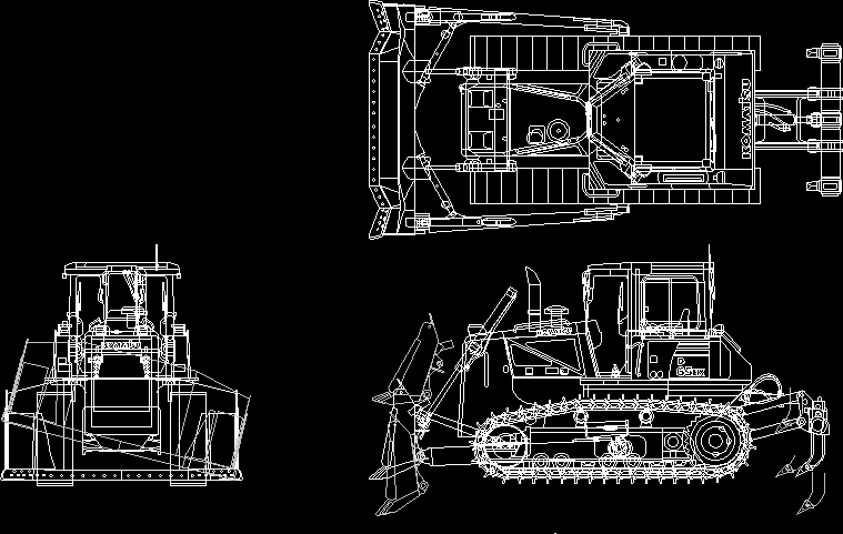 imagen D65ex komatsu bulldozer en DWG