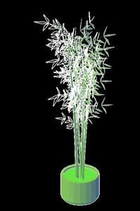 imagen Maceta bamboo 3d en DWG