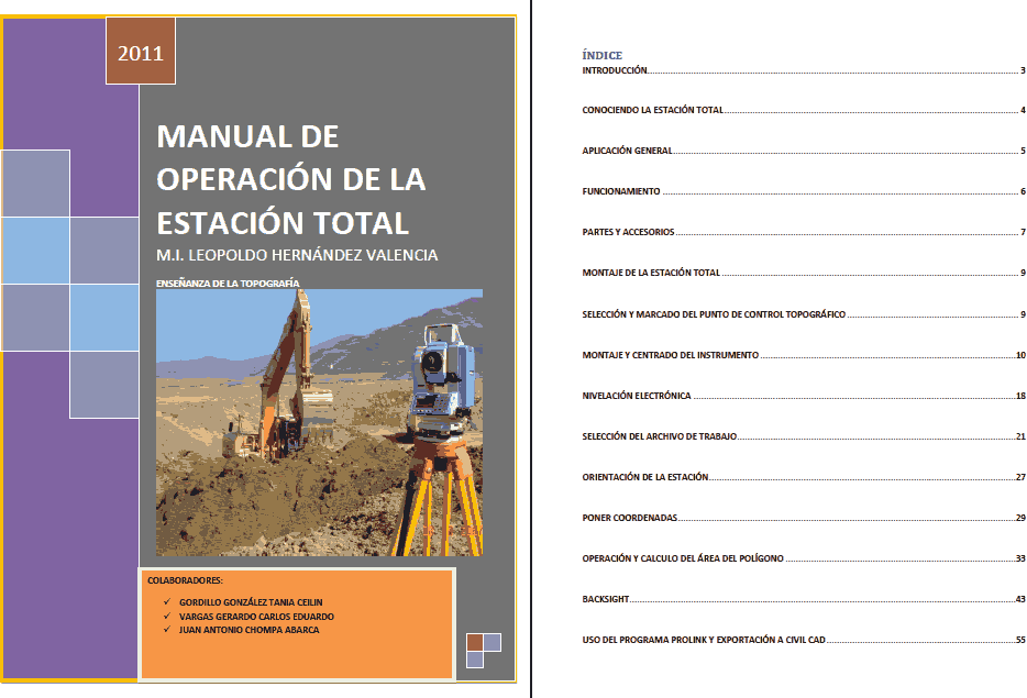 imagen Manual de operación de estación total en PDF