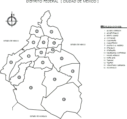 imagen Mapa distrito federal en PDF