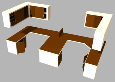 imagen Planos de Modulo de oficina en MAX , Oficinas y laboratorios - Muebles equipamiento