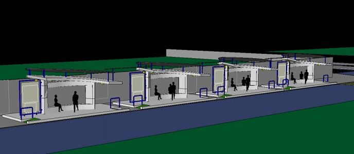 imagen Parada de bus en DWG