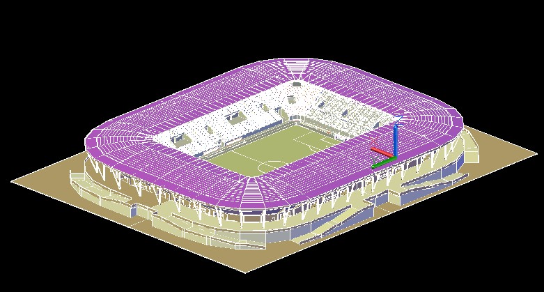 imagen Planos de Stadium de dresden en DWG AUTOCAD, Proyectos estadios - Deportes y recreación