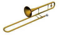 Trompeta 3d, en Instrumentos musicales – Muebles equipamiento