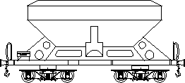 imagen Vagon de aridos - alzado, en Ferrocarriles - Medios de transporte