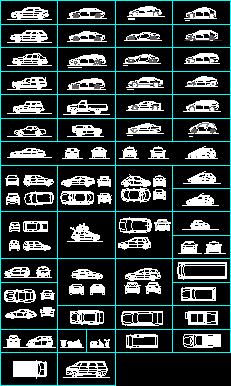 Planos de Vehiculos, en Automóviles en 2d vista lateral – Medios de transporte