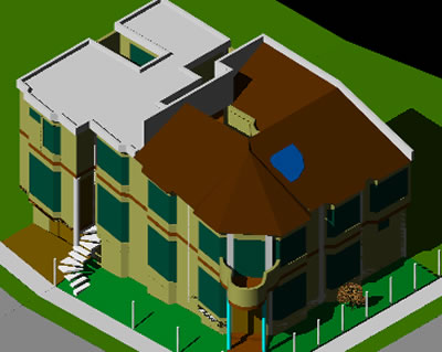 Planos de Vivienda bi-ifamiliar 3d, en Vivienda multifamiliar – condominios – Proyectos