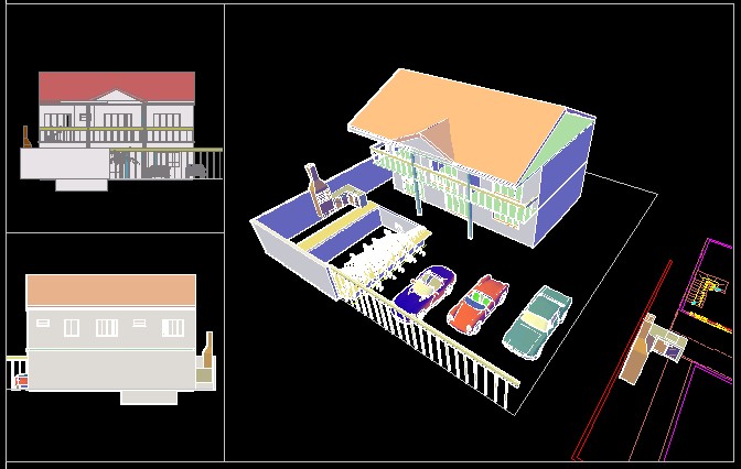 Planos de Vivienda tres dormitorios 3d, en Vivienda unifamiliar – Proyectos