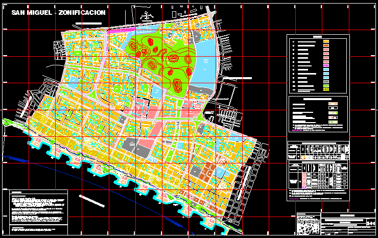 Planos de Zonificacion distrito san  miguel – lima, en Perú – Diseño urbano